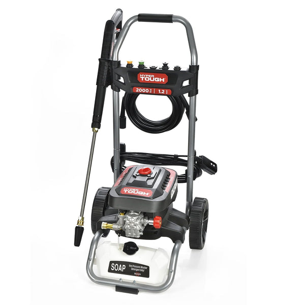 Hyper Tough 2000 PSI at 1.2 GPM 120 V 60HZ 1800W Electric Powered Cold Water Pressure Washer EasyOptionXY LLC