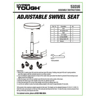 Hyper Tough Black Rolling Automotive Creeper Stool, 300-lb, Model 51016, Product Weight- 11.7 lb EasyOptionXY LLC