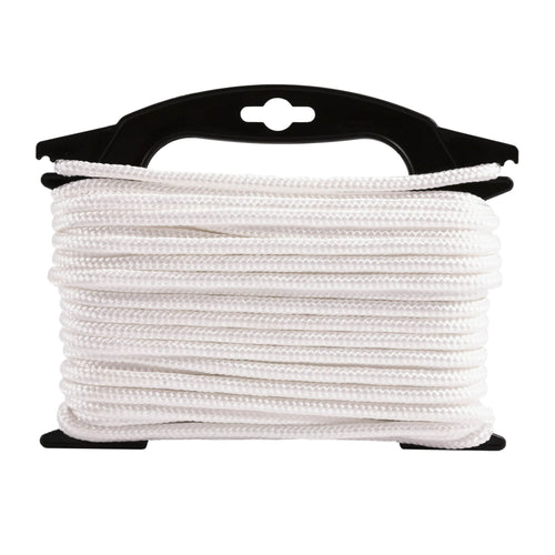 Hyper Tough Item ND850-HT, Nylon Blend Diamond Braid Rope, White, 1/4" x 50', 1 Each EasyOptionXY LLC
