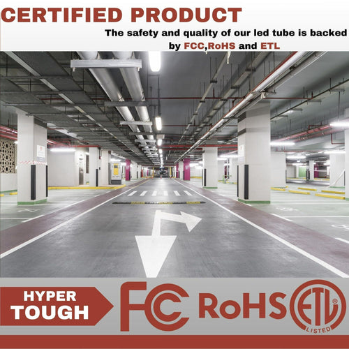 Hyper Tough 3-FT 4500-Lumen Integrated LED Shop Light, Slim Design, Linkable and Motion Sensor, 1PK EasyOptionXY LLC