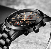 Men's Waterproof  Watch With Chronometers And Date Display Unique Design Perfect Gift