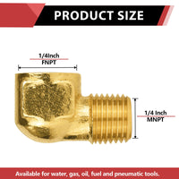 1/4" MNPT X FNPT Elbow