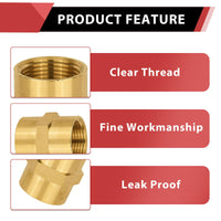1/4" Female NPT Brass Hex Connector