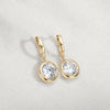 14K Gold Moissanite Hoop Drop Earrings 1.3CT D VVS1 925 Sterling Silver