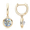 1.0ct each / yellow gold colored silver