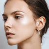 14K Gold Moissanite Hoop Drop Earrings 1.3CT D VVS1 925 Sterling Silver