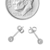 14K Solid White Gold Ball Stud Earrings