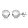 14K Solid White Gold Ball Stud Earrings