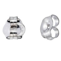 14K Solid White Gold Earring Backs Medium