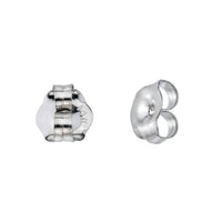14K Solid White Gold Earring Backs Pieces Highly Polished Medium Size