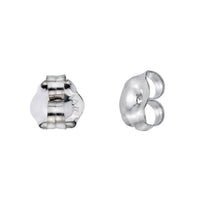 14K Solid White Gold Medium Butterfly Earring Backs