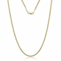 14k Solid Yellow Gold Cuban Link Chain Necklace - Assorted Sizes
