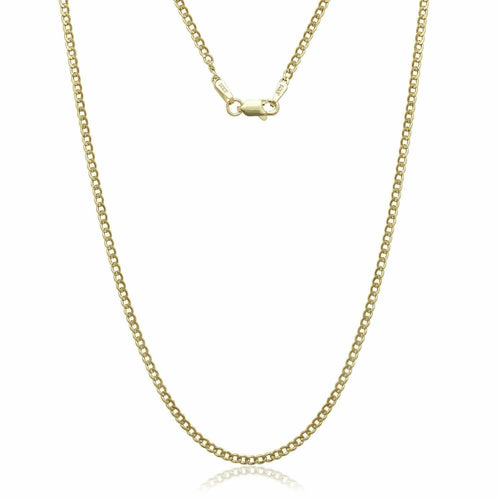 14k Solid Yellow Gold Cuban Link Chain Necklace - Assorted Sizes