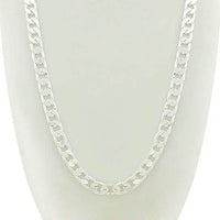14k White Gold Filled Cuban Link Chain 24"