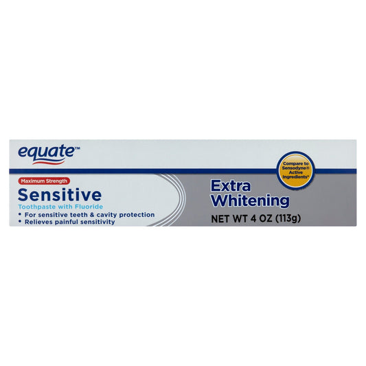 Equate Maximum Strength Sensitive Extra Whitening Toothpaste with Fluoride; 4 oz EasyOptionXY LLC