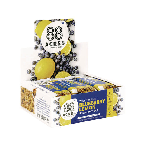 88 ACRES Warm 'N' Chewy Gluten-Free Blueberry/Lemon Seed and Oat Bar
