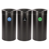 Alpine Industries 27 Gallon Stainless Steel Compost Bin, Recycling Can and Trash Receptacle