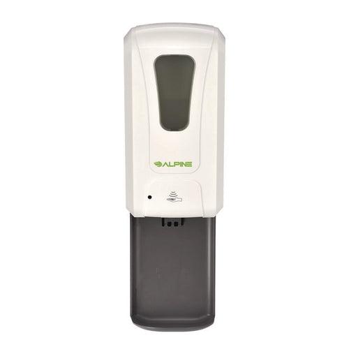 Alpine Industries Wall Mount Automatic Gel Hand Sanitizer/Soap Dispenser with Drip Tray