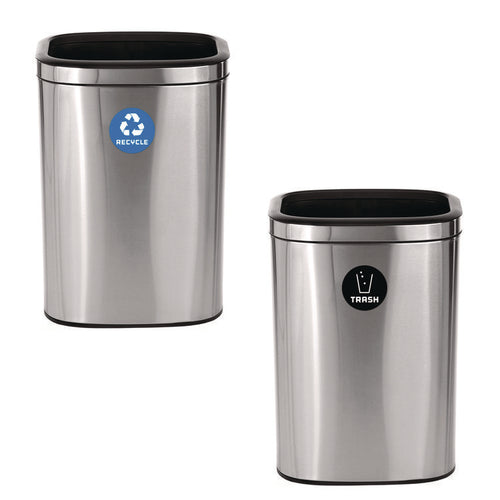 Alpine Industries 10.5 Gallon Recycle and Trash Station