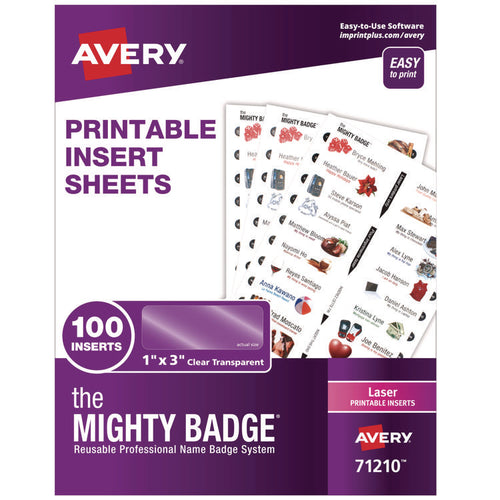 Avery® The Mighty Badge® Name Badge Inserts