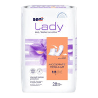 Seni Lady Moderate Female Incontinent Pad Regular Length 10" L S-3P28-PS1