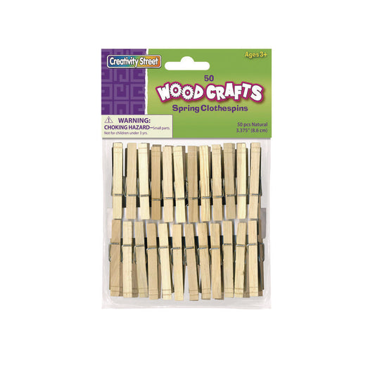 Creativity Street® Wood Spring Clothespins