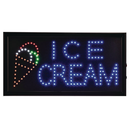 Alpine Industries LED Rectangular Ice Cream Sign