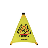 Alpine Industries Tri-fold Multi-Lingual Pop-Up Wet Floor Sign