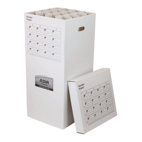 AdirOffice 16 Slot Blueprint Rolled File Upright Storage Box