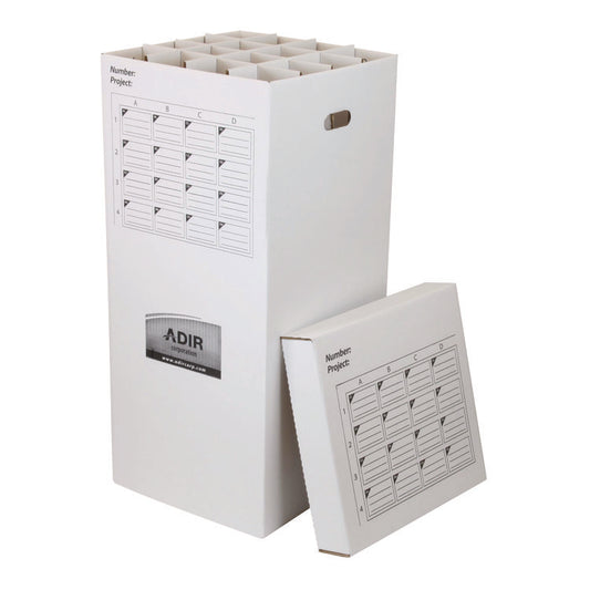 AdirOffice 16 Slot Blueprint Rolled File Upright Storage Box