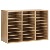 AdirOffice Wooden 27 Compartment Literature Organizer
