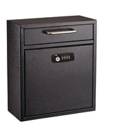 AdirOffice Medium Secure Drop Box Wall Mounted Locking Mail Box with Key and Combination lock