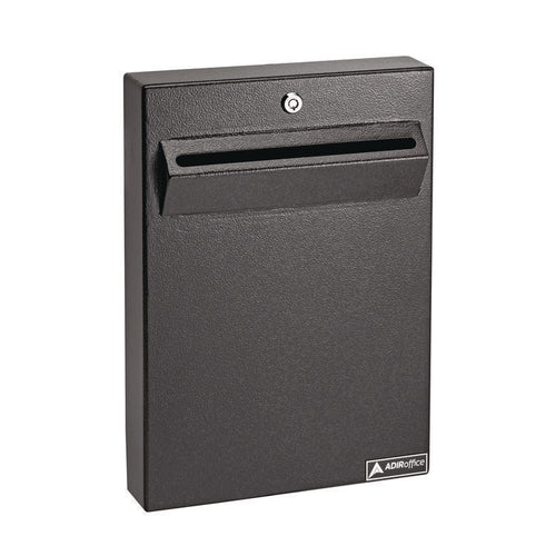 AdirOffice Large Wall Mounted Weatherproof Steel Secure Drop Box