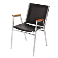 AdirOffice Vinyl Chrome Frame Stackable Office Chair