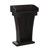 AdirOffice Wood Stand-Up Podium Lectern Speaker Stand with Drawer and Storage Area
