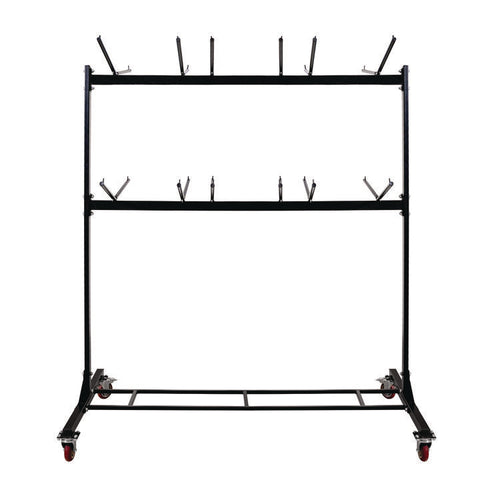 AdirOffice Steel Folding Chair Two-Tier Utility Cart