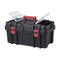 Hyper Tough 22-inch Toolbox, Plastic Tool and Hardware Storage, Black EasyOptionXY LLC