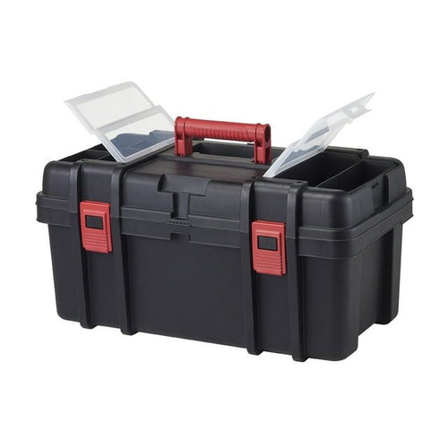Hyper Tough 22-inch Toolbox, Plastic Tool and Hardware Storage, Black EasyOptionXY LLC