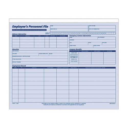 Adams® Employee Personnel File Jacket