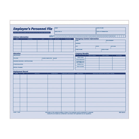 Adams® Employee Personnel File Jacket