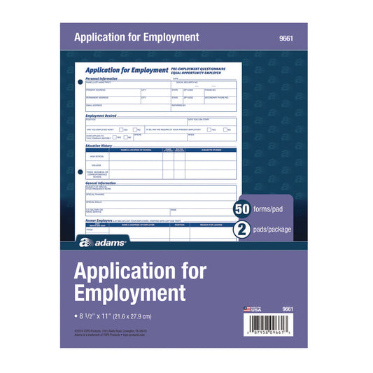 Adams® Employment Applications