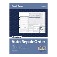 Adams® Multipart Auto Repair Work Order Forms