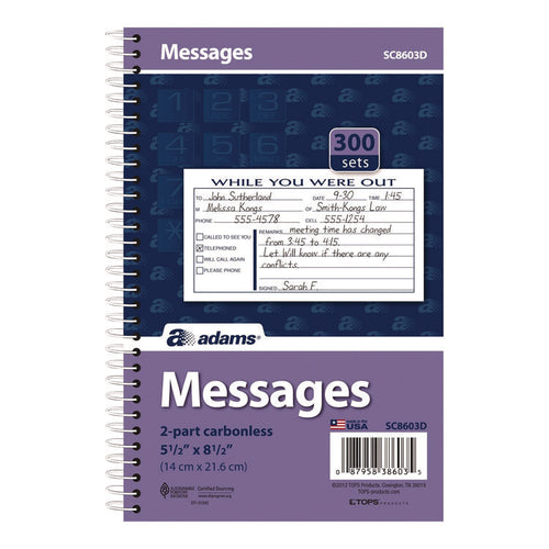 Adams® While You Were Out Messages Book
