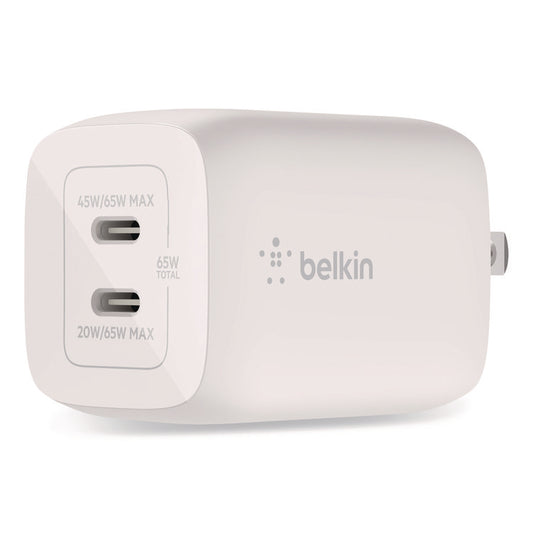 Belkin® BOOST CHARGE™ Pro Dual USB-C GaN Wall Charger with PPS