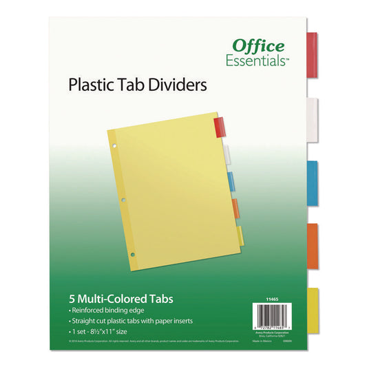 Office Essentials™ Plastic Insertable Dividers