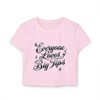 Turn Heads Behind the Bar Womens Baby Tee with Everyone Loves Big Tips