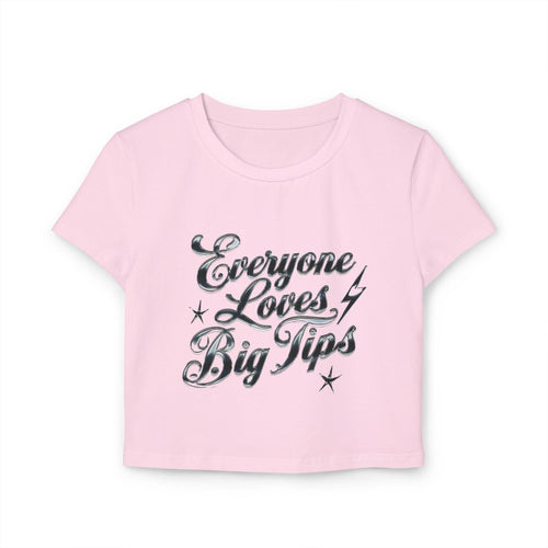 Turn Heads Behind the Bar Womens Baby Tee with Everyone Loves Big Tips