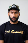 GET SPRUNG Original Version 1 black and bronze unisex t-shirt custom tri-blend by AR-TT