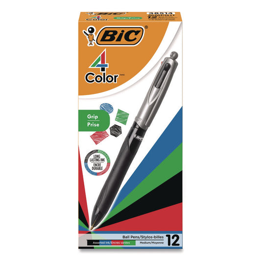 BIC® 4-Color™ Pro Grip Retractable Ball Pen