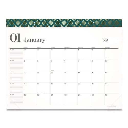 Cambridge® WorkStyle Monthly Desk Pad Calendar